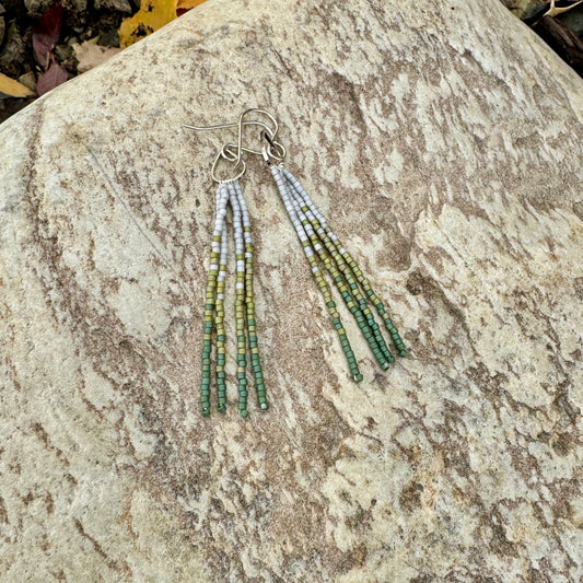 Fringe Beaded Earrings