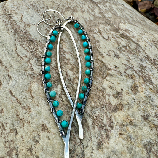 Turquoise Wrapped Earrings